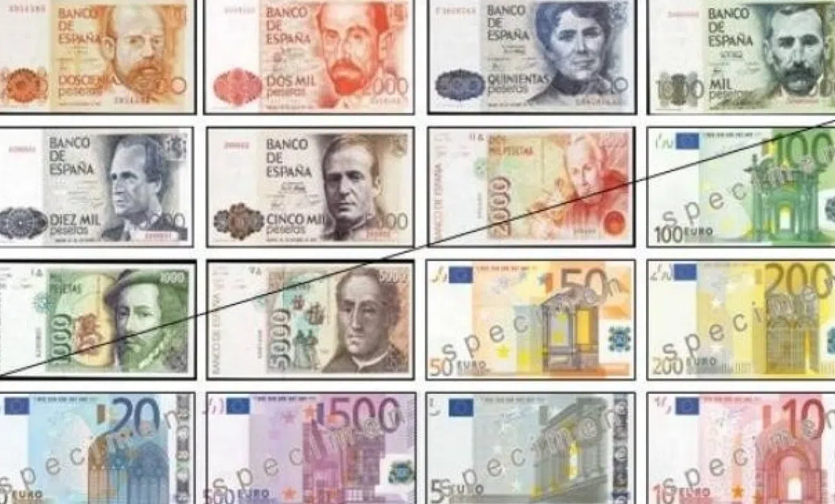 Испанцы хранят 1,7 млрд евро в песетах